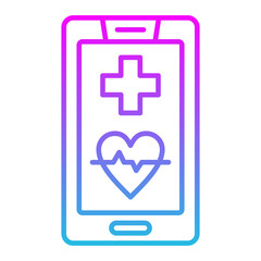 Medical App Line Gradient Icon