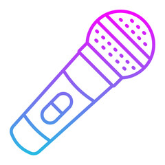 Microphone Line Gradient Icon