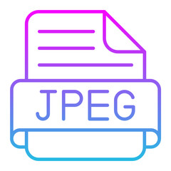 Jpeg Line Gradient Icon