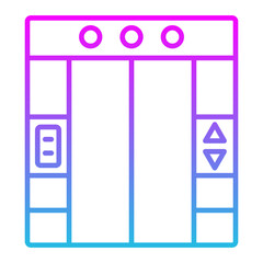 Elevator Line Gradient Icon
