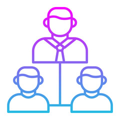 Management Line Gradient Icon