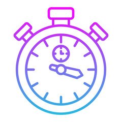 Stopwatch Line Gradient Icon