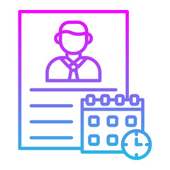 Schedule Line Gradient Icon