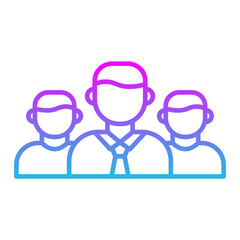 Team Line Gradient Icon