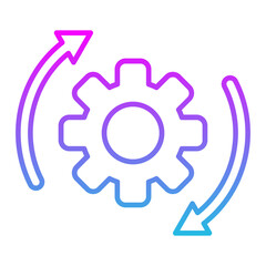 Cycle Line Gradient Icon