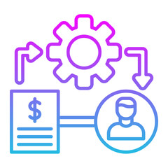 Process Line Gradient Icon