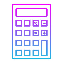 Calculator Line Gradient Icon