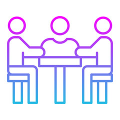 Meeting Line Gradient Icon