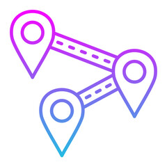 Destinations Line Gradient Icon