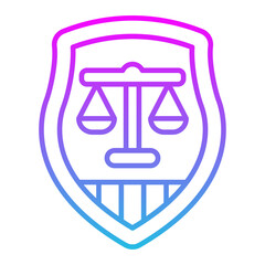 Emblem Line Gradient Icon