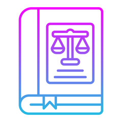 Law Line Gradient Icon