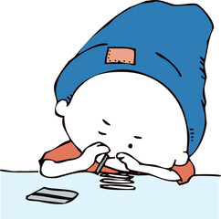 鼻から薬を吸う男