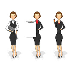 Fototapeta premium beautiful and cute female employees