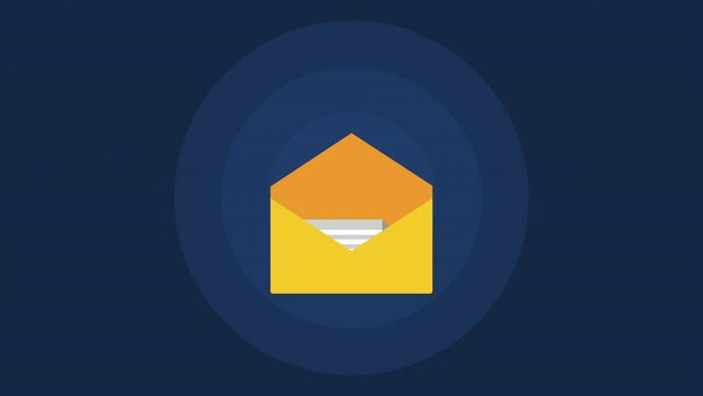 envelope mail postal with binary code