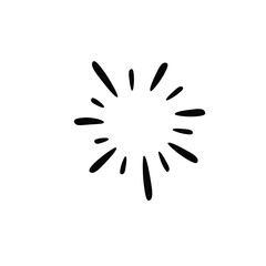 hand drawn diffused light vector isolated on a white background