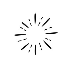 hand drawn diffused light vector isolated on a white background