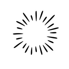 hand drawn diffused light vector isolated on a white background