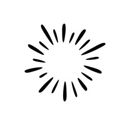 hand drawn diffused light vector isolated on a white background