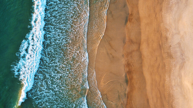 Drone view from the beach in florianopolis