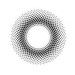 beautiful gradient circle halftone for background decoration comic
