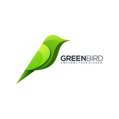 green bird gradient modern color