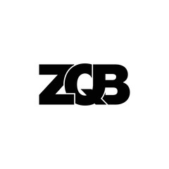ZQB letter monogram logo design vector