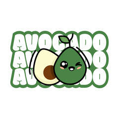 cute avocado vector design suitable for t-shirt design, or printed on other media