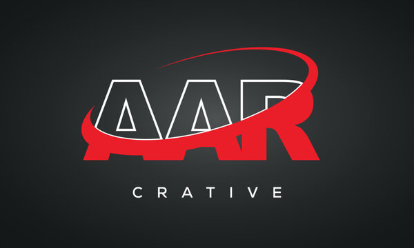 AAR letters typography monogram logo , creative modern logo icon with 360 symbol