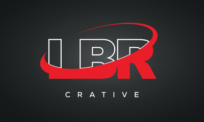 LBR letters typography monogram logo , creative modern logo icon with 360 symbol