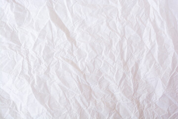 White Crumpled Paper Texture Background.