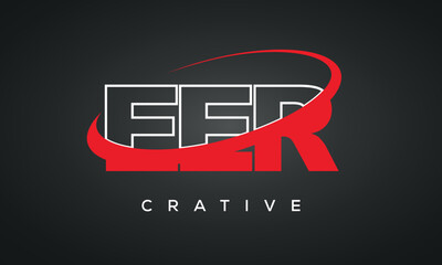 EER letters typography monogram logo , creative modern logo icon with 360 symbol