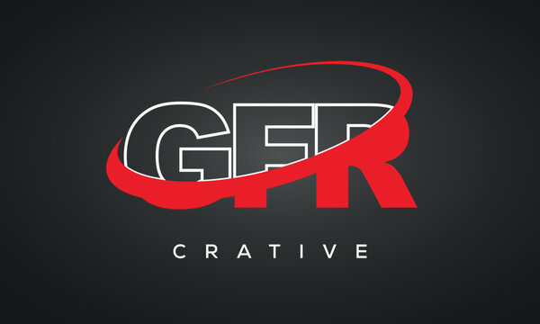 GFR letters typography monogram logo , creative modern logo icon with 360 symbol