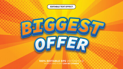 Biggest offer 3d editable text effect template