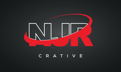 NJR letters typography monogram logo , creative modern logo icon with 360 symbol