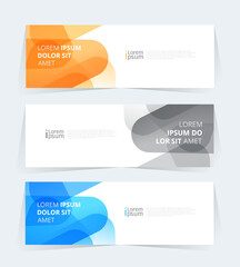 Geometric banner design with Vector presentation template.