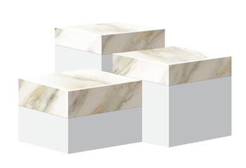 Marble shelf stand podium design for product display presentation design