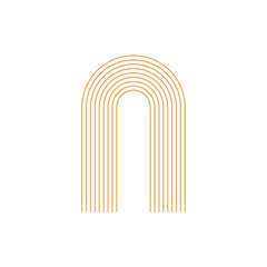 minimalist semicircular overlay for wall decoration