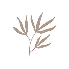 hand painted leaves for decoration in minimalist style