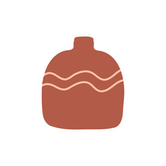 Ancient earthenware bowls or jars For decoration with flowers in a boho style.