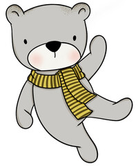 Cute bear cartoon design character 