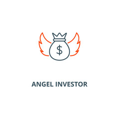 Angel investor icon vector illustration concept isolated on white background used for web and mobile