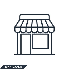 store icon logo vector illustration. Market symbol template for graphic and web design collection