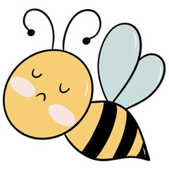 Kawaii bumblebee design character 