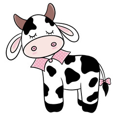 Cute cow cartoon design character 
