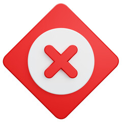 Obraz premium Reject sign on transparent background. 3D Illustration