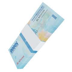 Indonesia Currency Rupiah 50.000: Stack of Rp indonesia banknote