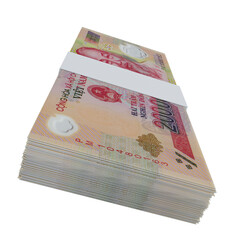 Vietnam Currency Dong 200.000: Stack of VND Vietnam banknote