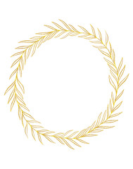 Luxury gold wreath frame 