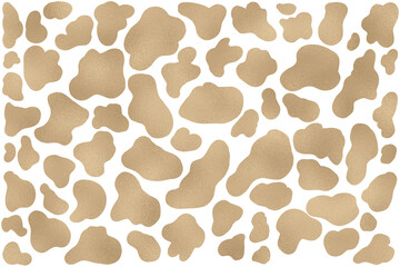 gold metallic cow print