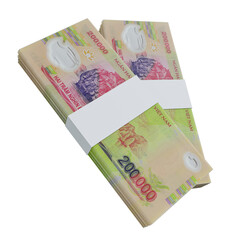 Vietnam Currency Dong 200.000: Stack of VND Vietnam banknote
